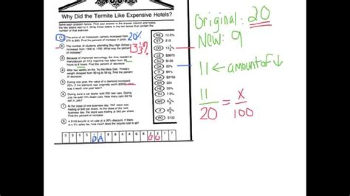 Why Did the Termite Prefer Expensive Hotels? Answer Key PDF