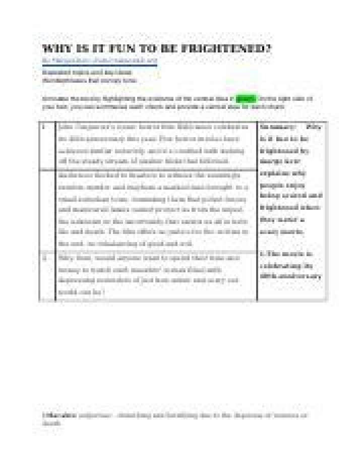 Why Is It Fun to Be Afraid? Expert Answers in This PDF