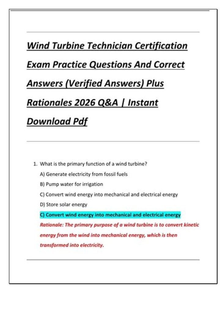 Wind Turbine Questions and Answers PDF: Everything You Need to Know
