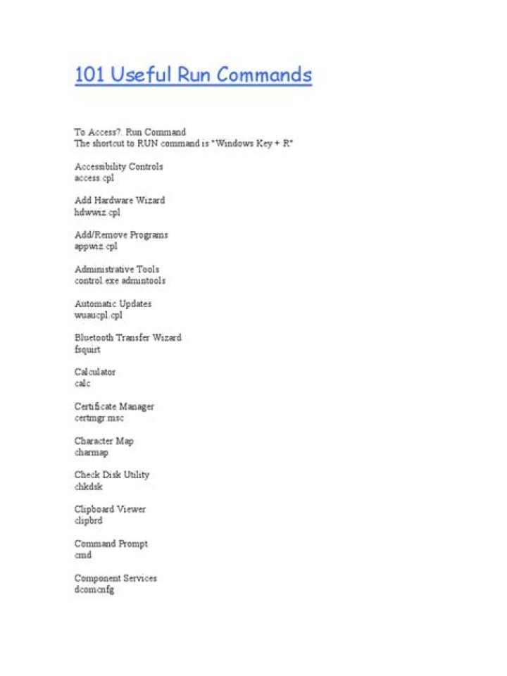 How to Run Commands List in Windows & Export as PDF