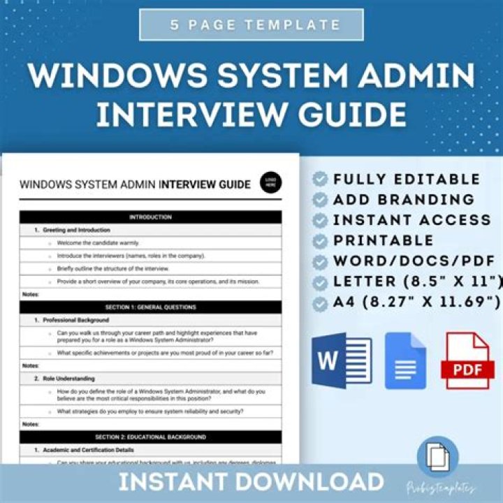 Top Windows System Admin Interview Questions and Answers PDF