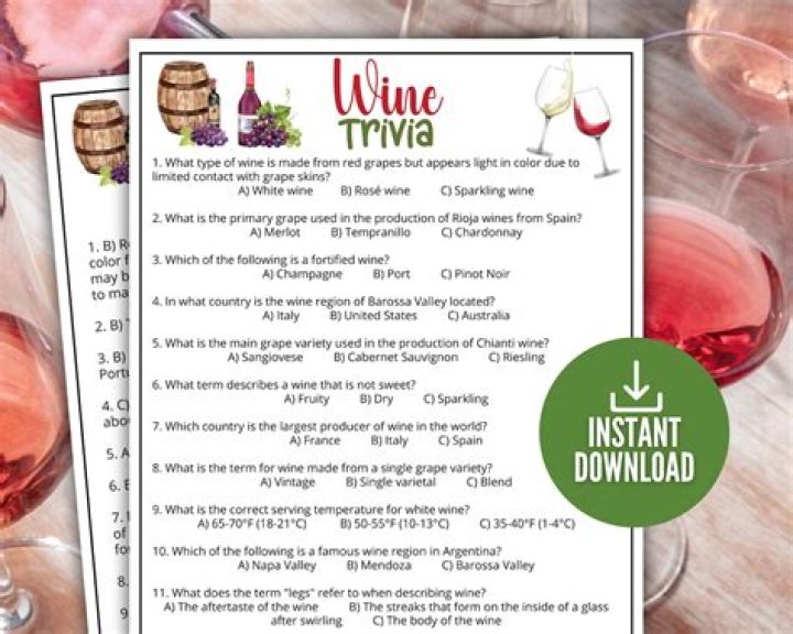 Wine Quiz with Answers PDF – Test Your Knowledge
