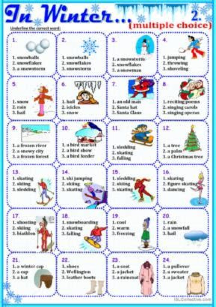 Free Winter Activities Worksheet PDF – Fun Learning for Kids This Winter