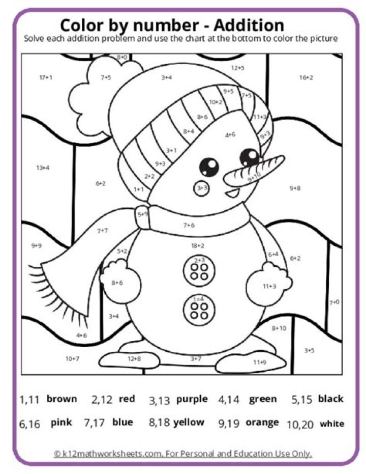Winter Math Worksheets PDF for Students – Free Printable