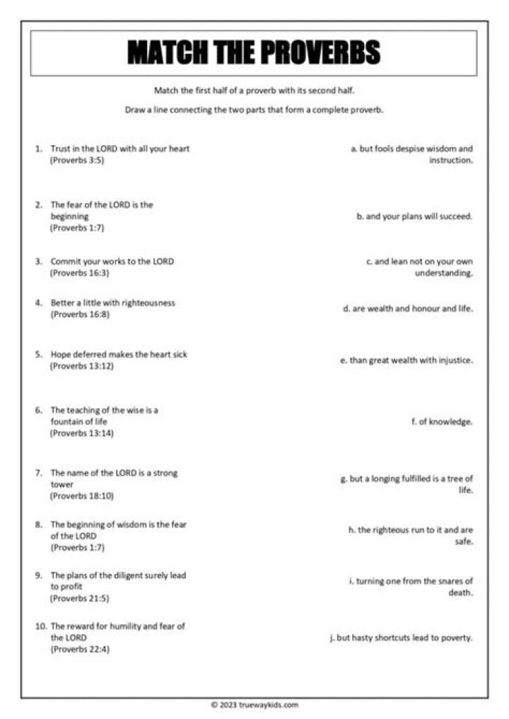 Wise Up: Unlocking Proverbs with the Answer Key PDF