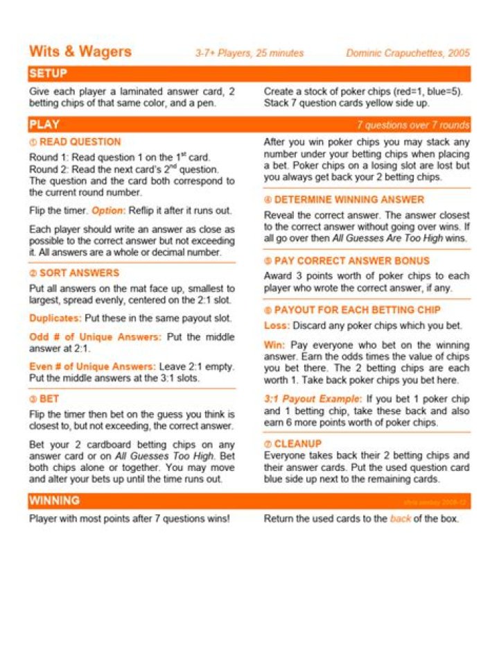 Master Wits and Wagers: Free PDF Questions & Answers