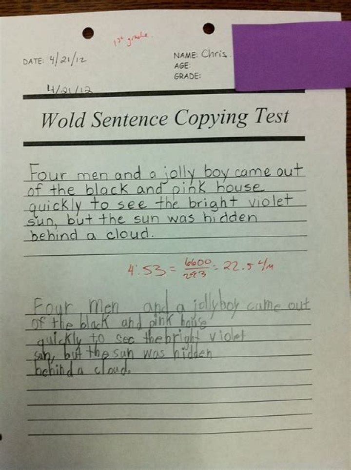 Free World Sentence Copying Test PDF – Instant Download