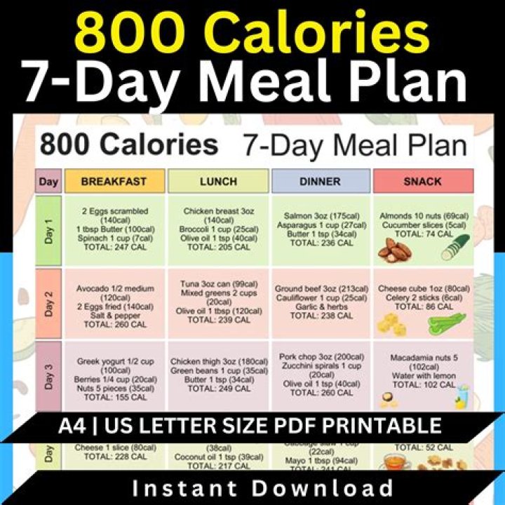 800-Calorie Woman’s Diet Plan PDF: Easy Meal Guide