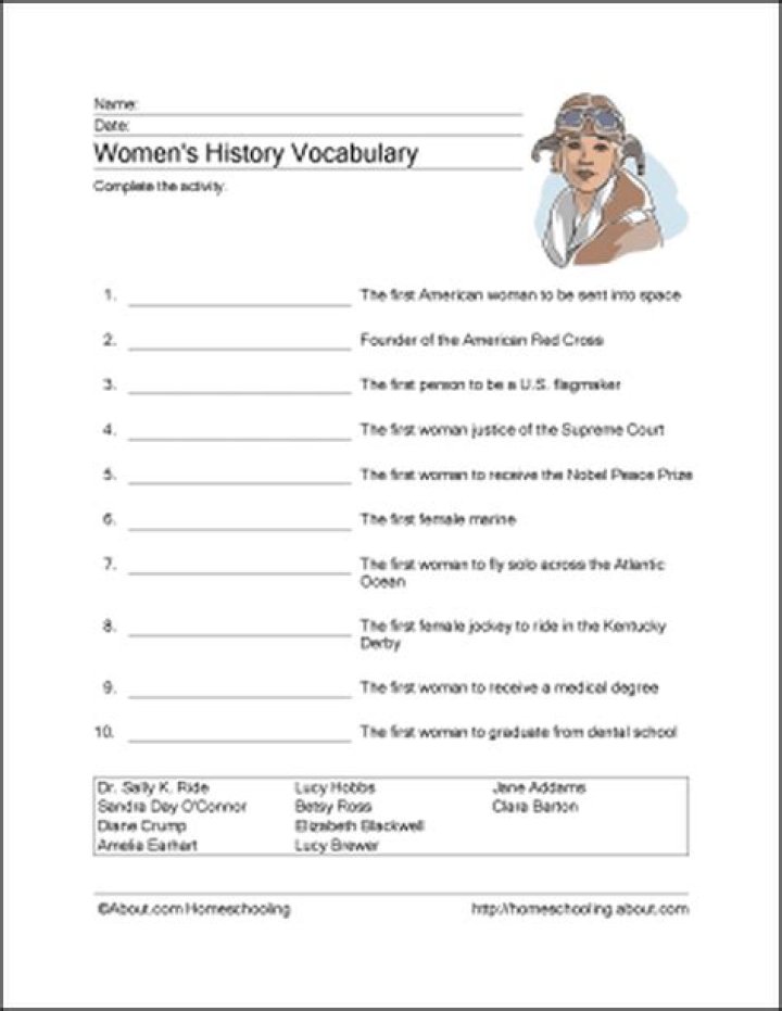 Women's History Worksheets PDF: Free Educational Resources for Learning