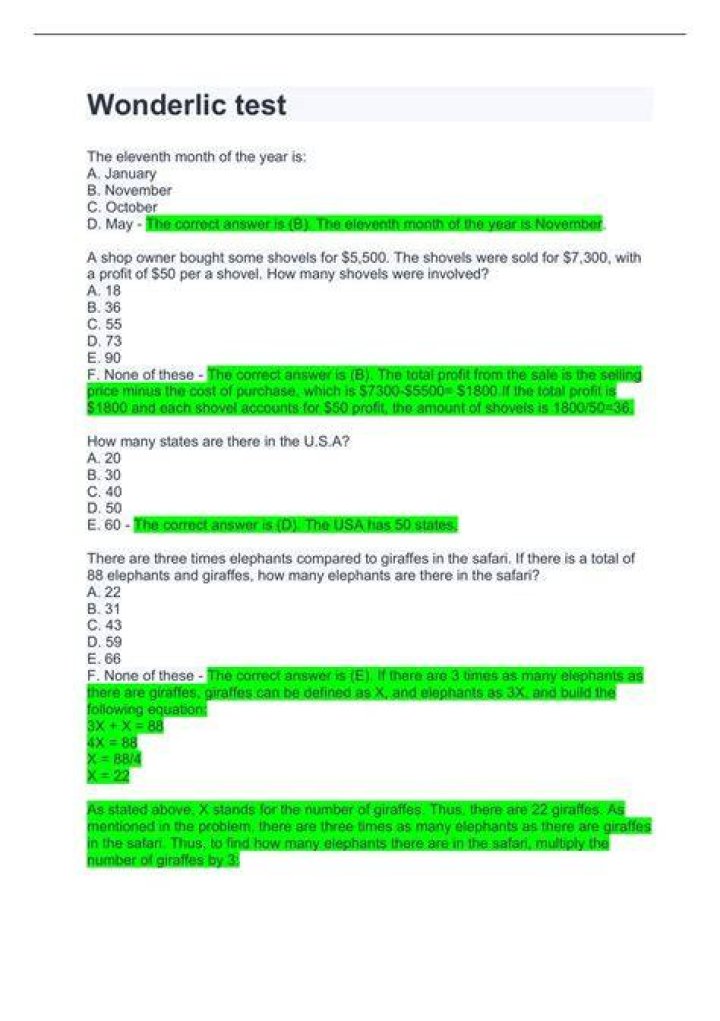Wonderlic Test PDF with Answers: Complete Guide & Solutions