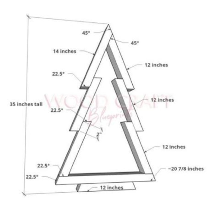 Wood Christmas Tree Plans PDF – Download Free Detailed Cutting Instructions