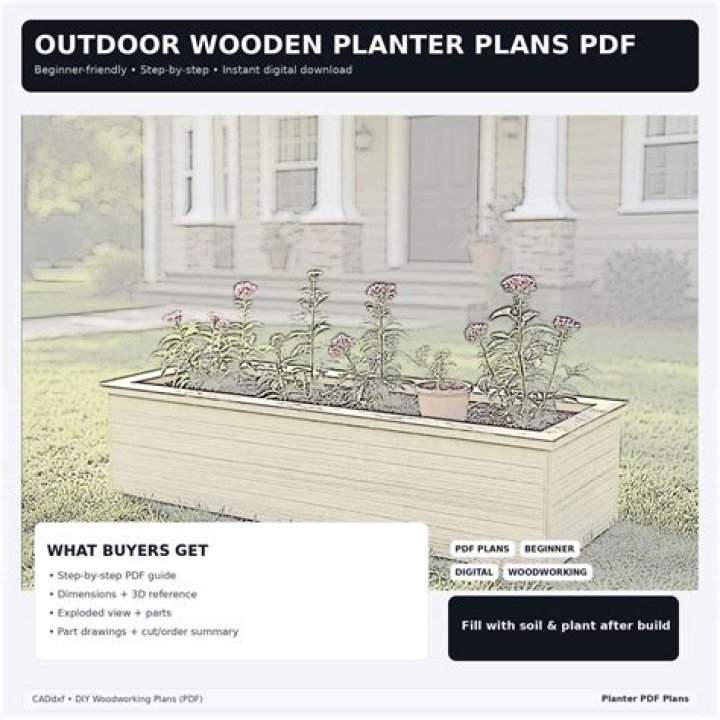 Free Wooden Planter Box Plans PDF – DIY Garden Project Guide