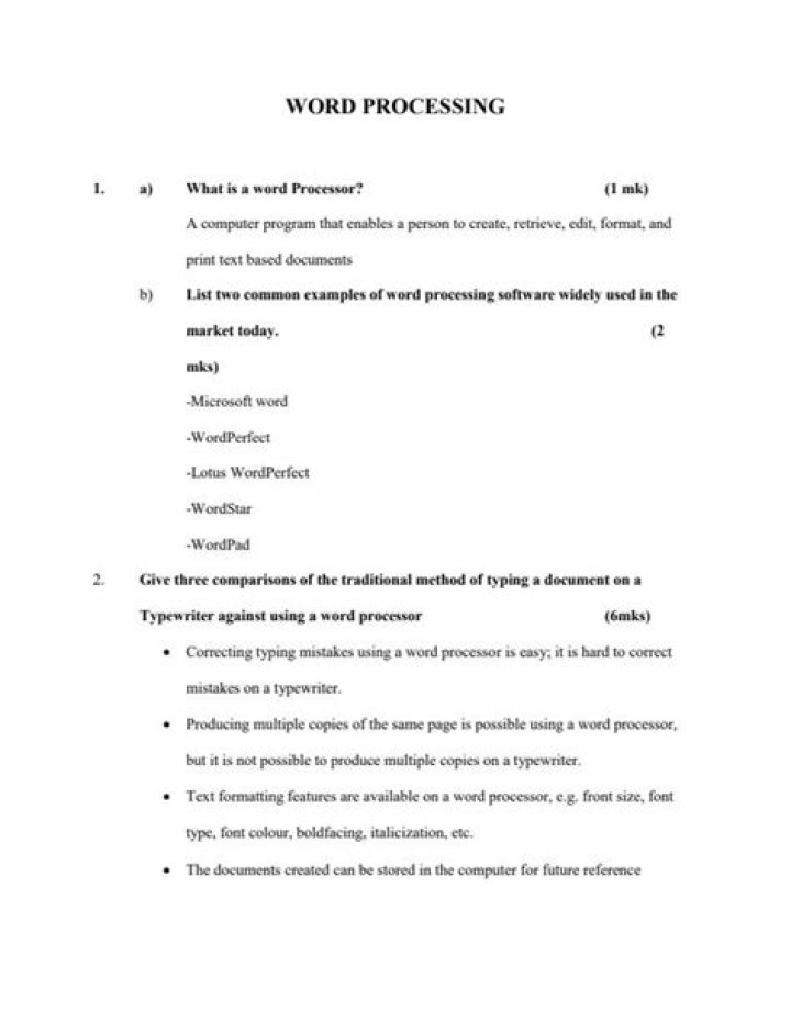 Word Processing Questions and Answers PDF: Expert Guide