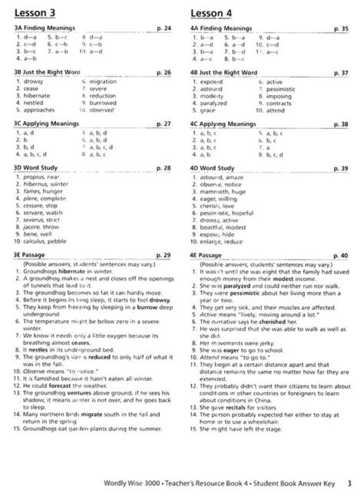 Wordly Wise 3000 Book 4 Answer Key PDF Free Download – Complete Study Help