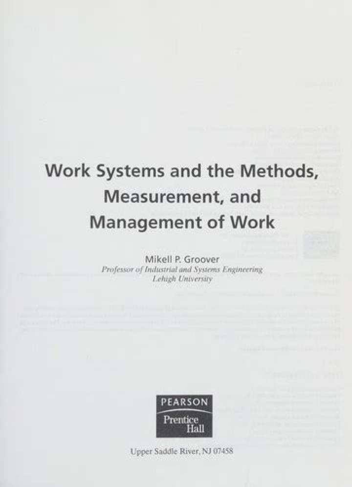 Mastering Work Systems: Methods, Measurement, and Management of Work—PDF Guide