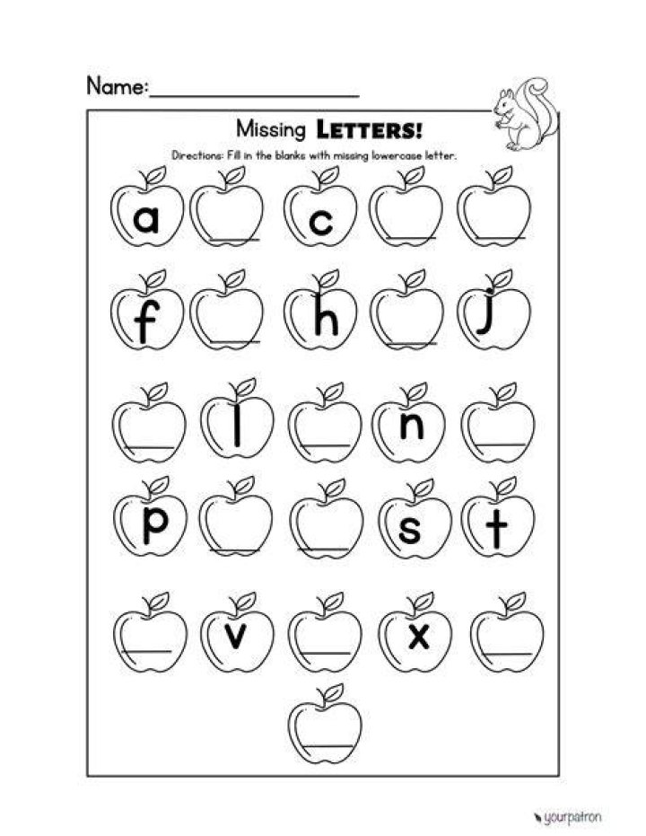 Printable Kindergarten English Worksheet PDF for Free