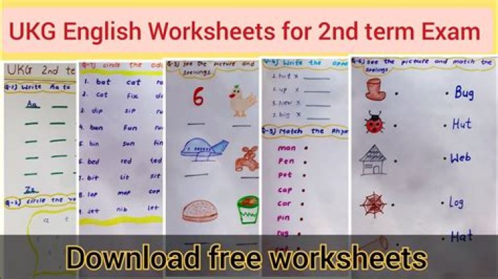Free UKG English Worksheet with Answers – PDF Download
