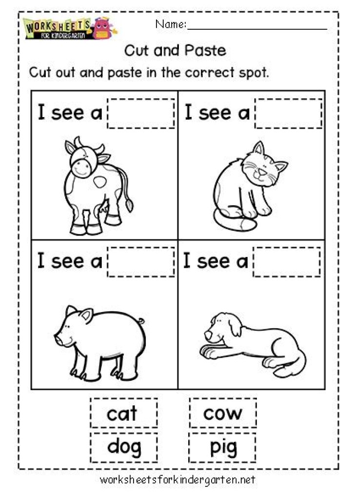 Printable Worksheet PDF for Kindergarten – Free Download
