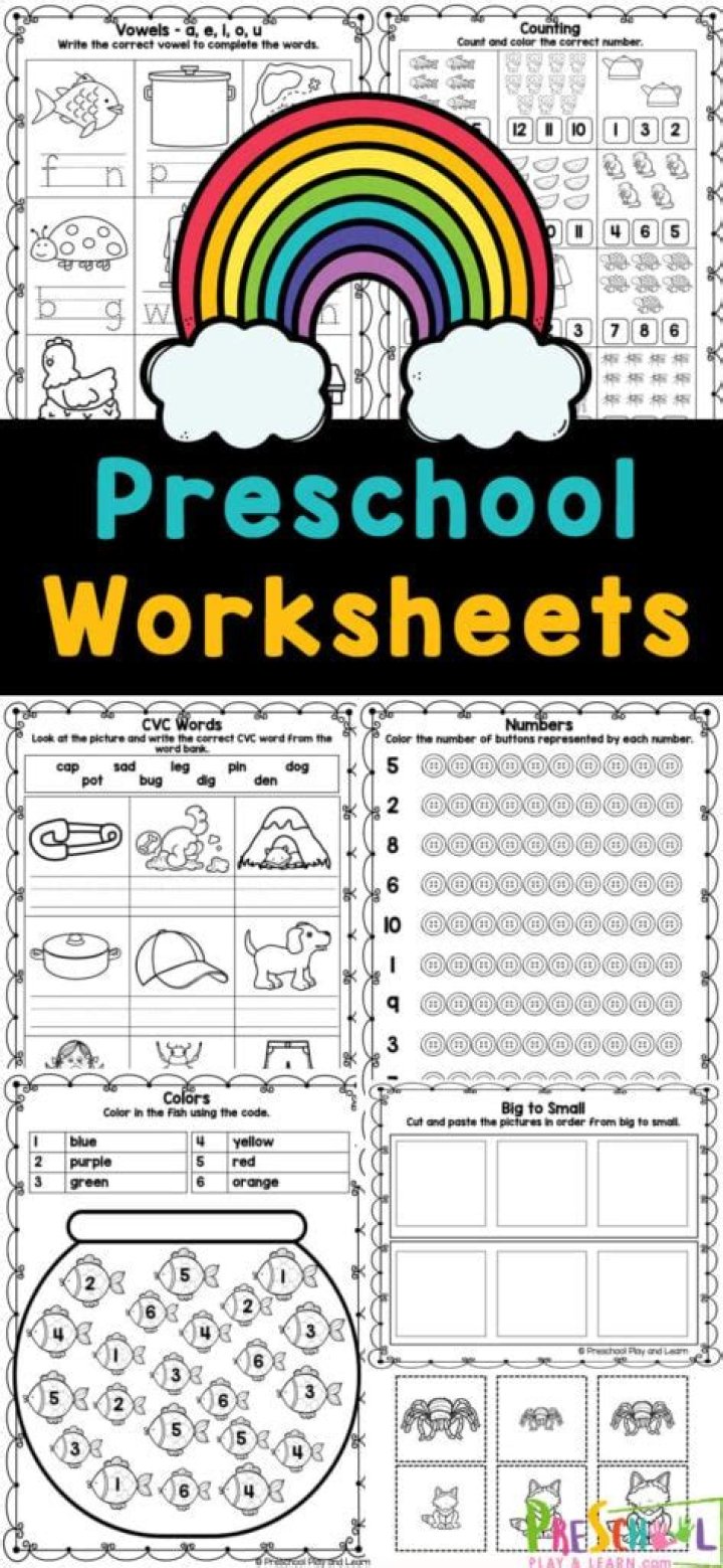 Free Pre-K Worksheets PDF for Early Learning