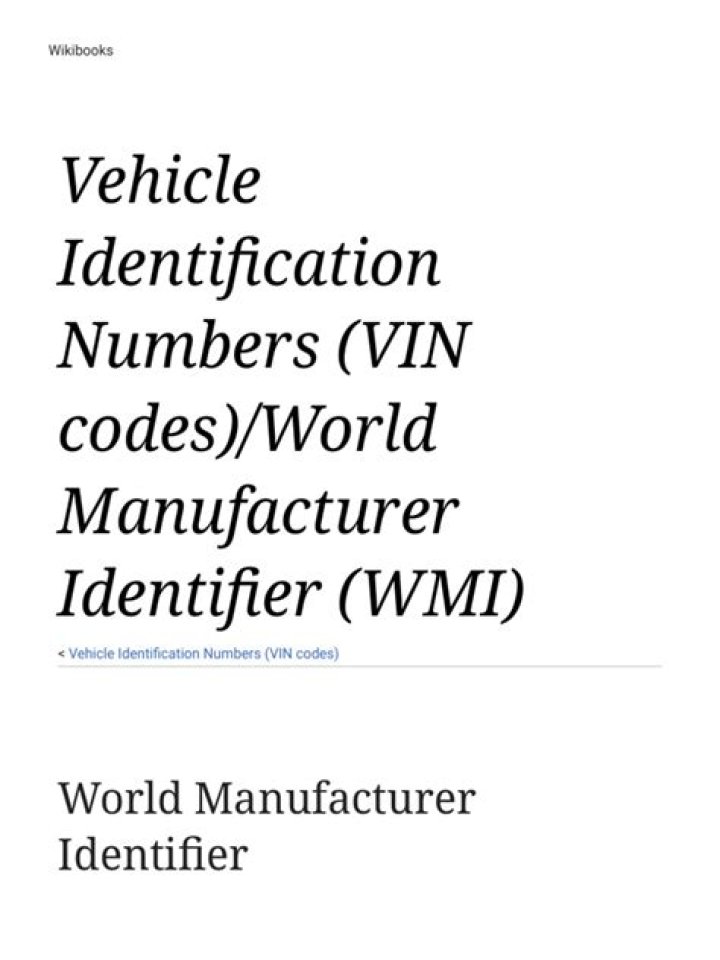World Manufacturer Identifier List PDF – Comprehensive Guide