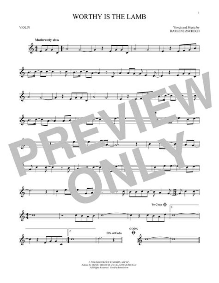 Worthy Is the Lamb Hillsong Sheet Music PDF Download