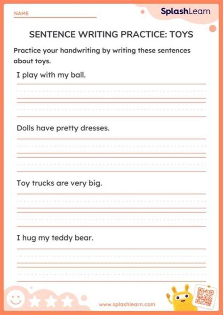 Free Writing Practice Worksheets for Kindergarten PDF
