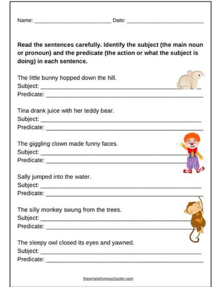 Writing Sentences Worksheets PDF with Answers for Easy Practice