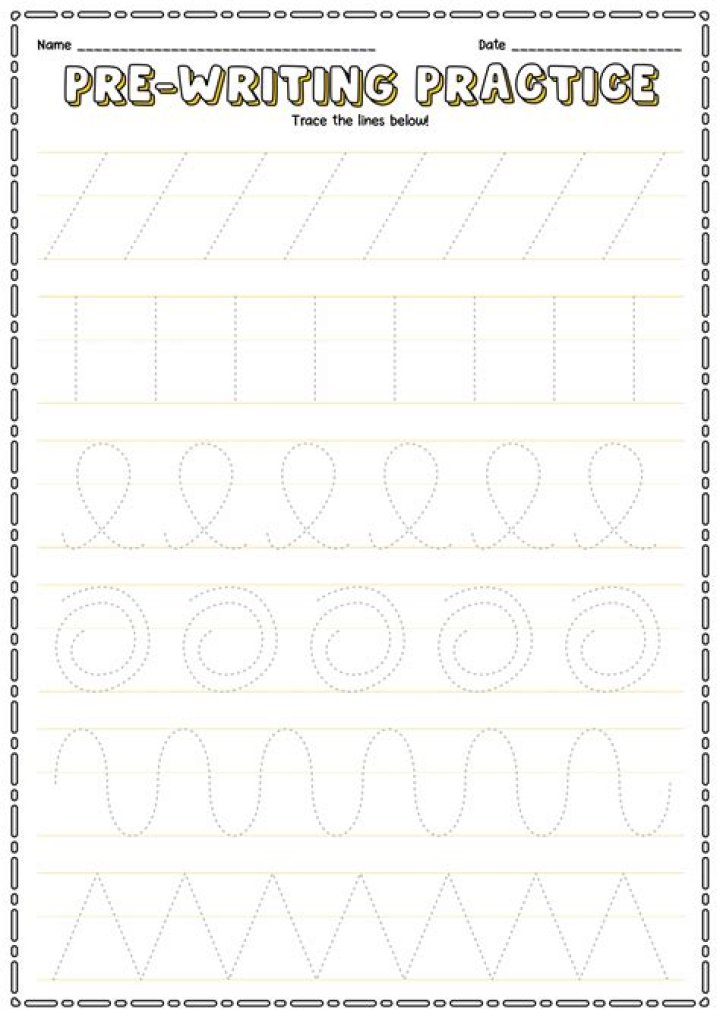 Free Writing Worksheets for Preschool PDF Download