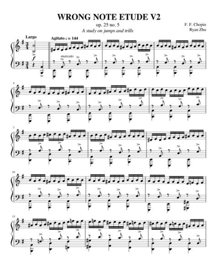 Learn From Mistakes: Wrong Note Etude Sheet Music PDF