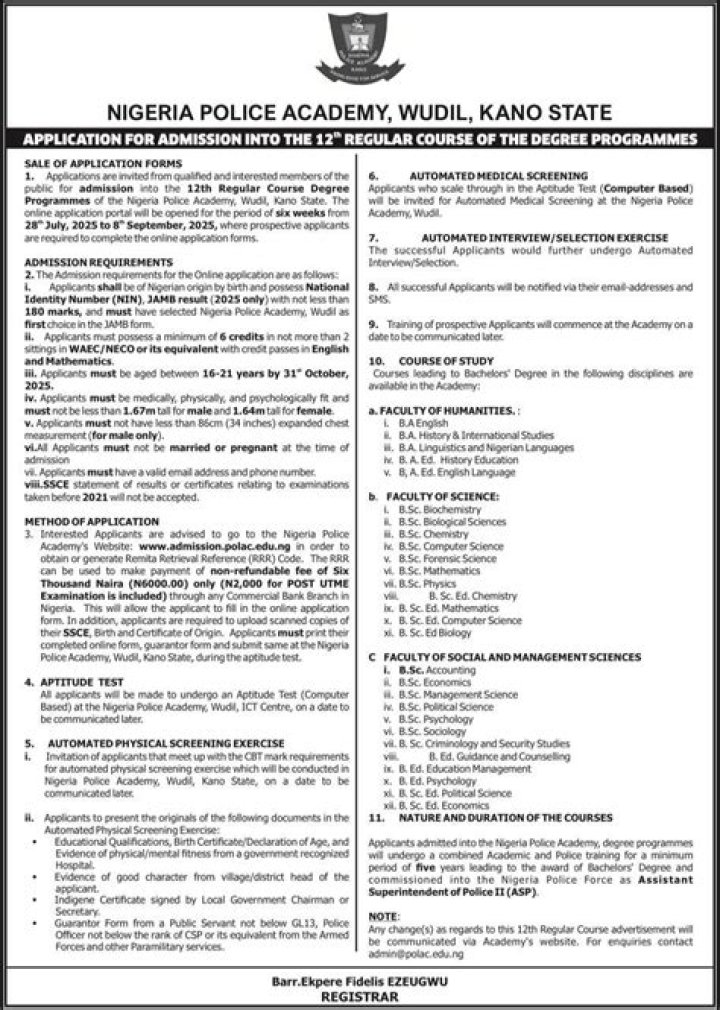 Polac Edu Ng Admission List PDF 2024: Official Application Numbers