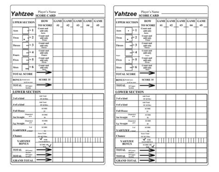 Free Yahtzee PDF Score Sheet for Accurate Game Scores