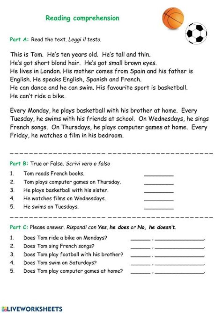 Year 5 Reading Comprehension Worksheets PDF for Free Download