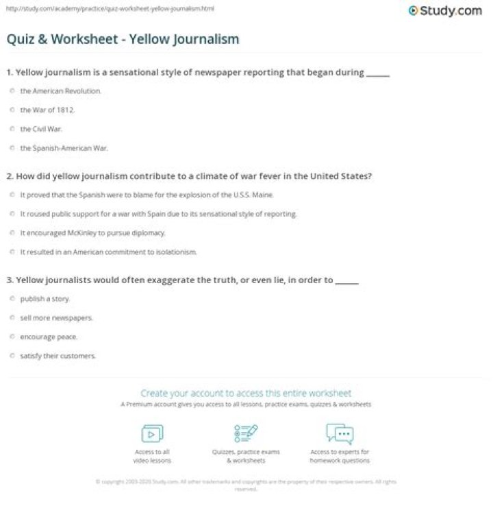 Yellow Journalism Worksheet PDF: Analyze & Explore Impactful Reporting