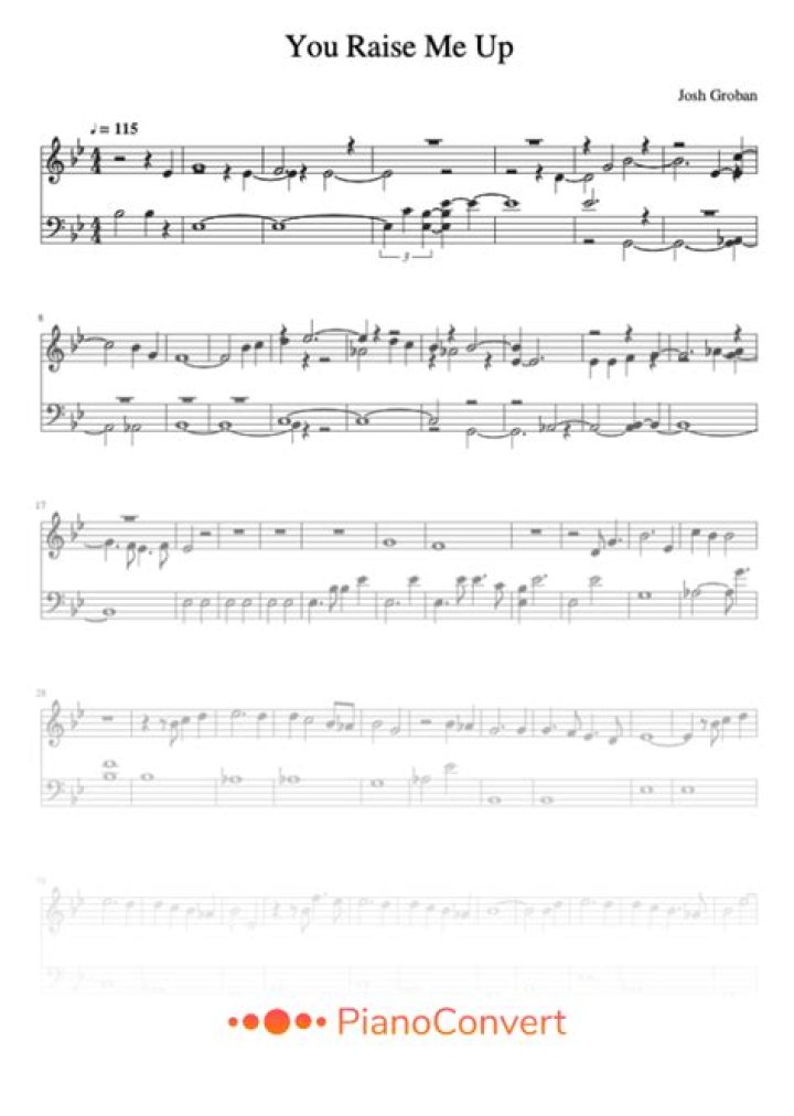 You Raise Me Up Choir Sheet Music PDF – Download Free Version