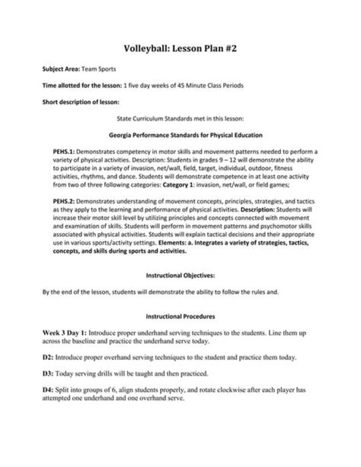 Free Youth Volleyball Lesson Plans PDF for Coaches