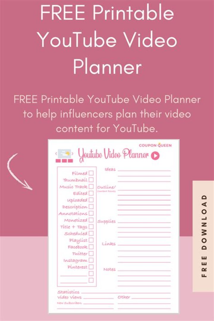 Free YouTube Video Planning Template PDF – Perfect Your Next Video