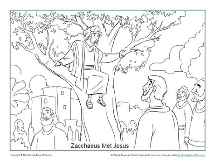 Zacchaeus Coloring Sheet PDF – Free Printable Bible Activity