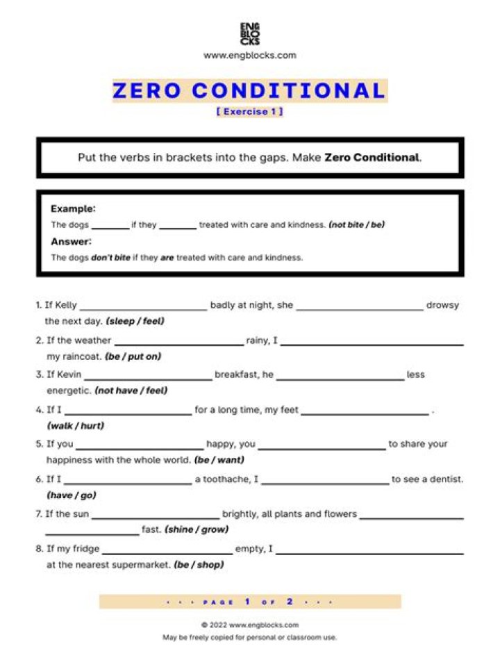Zero Conditional Exercises with Answers PDF – Instant Practice & Solutions