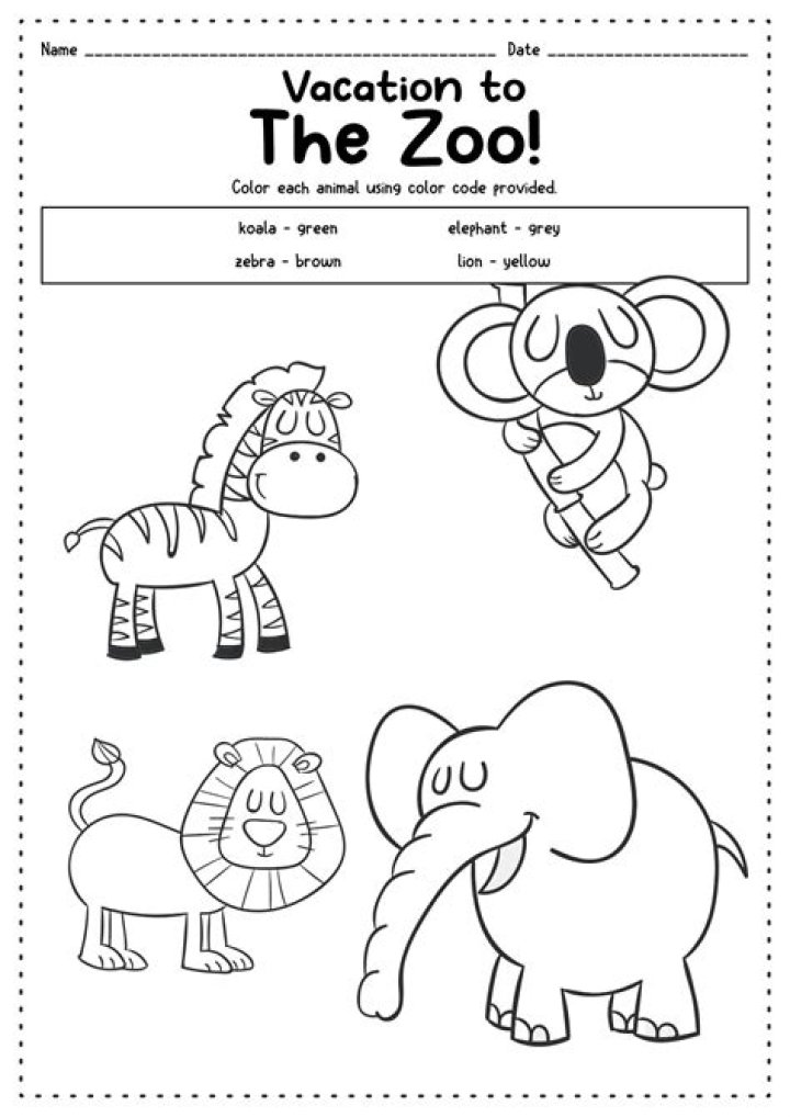 Zoo Animals Worksheets for Kindergarten PDF – Printable Learning Fun