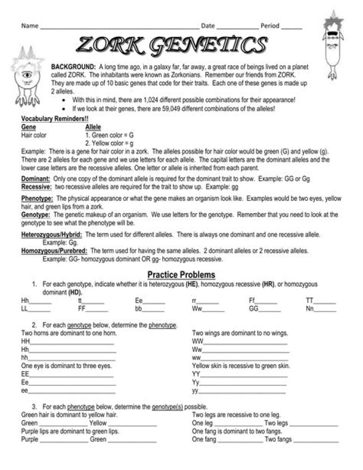 Zork Genetics Answer Key PDF: Official Solutions & Answers